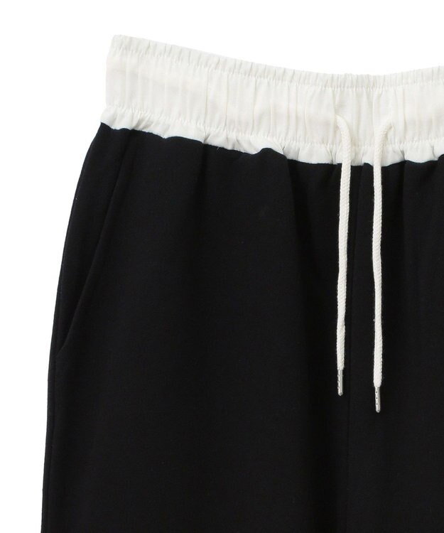 Green Parks ウエスト配色切替スウェットパンツ Black