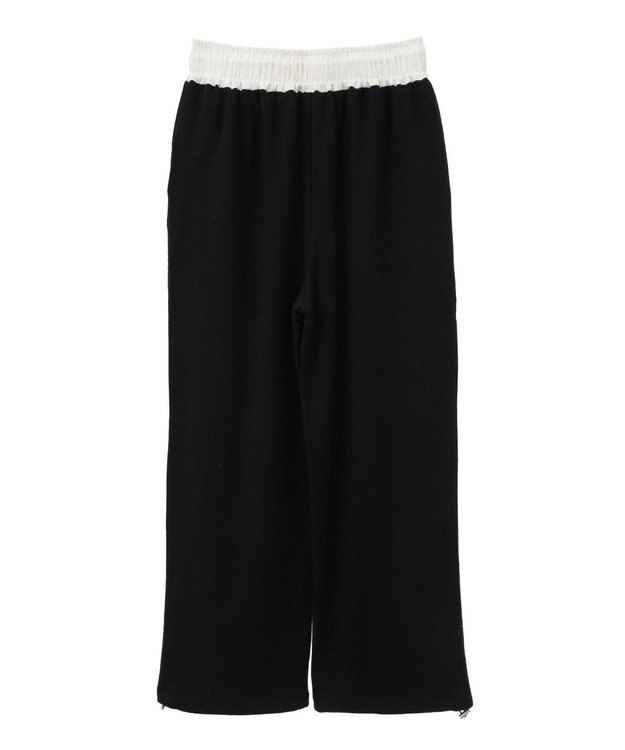 Green Parks ウエスト配色切替スウェットパンツ Black