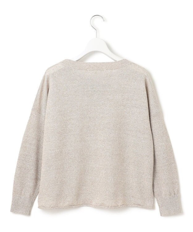 23区 【洗える】ピュアリネン ワイド ニット ベージュ系