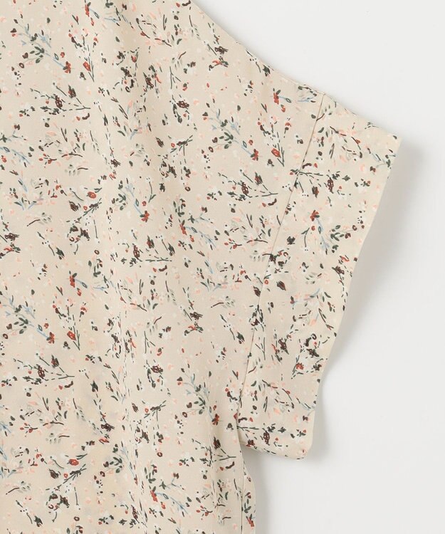 ANY 【洗濯機可】プリントブラウス ベージュベース