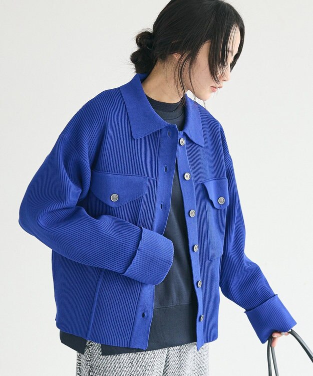 CRAFT STANDARD BOUTIQUE ライトニットジャケット Blue