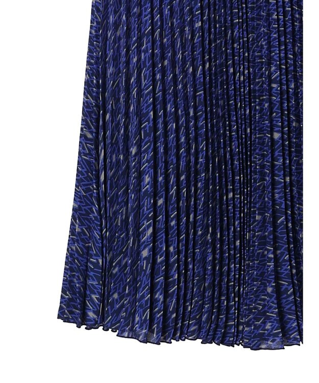 AMERICAN HOLIC 丈違いプリントプリーツスカート Navy