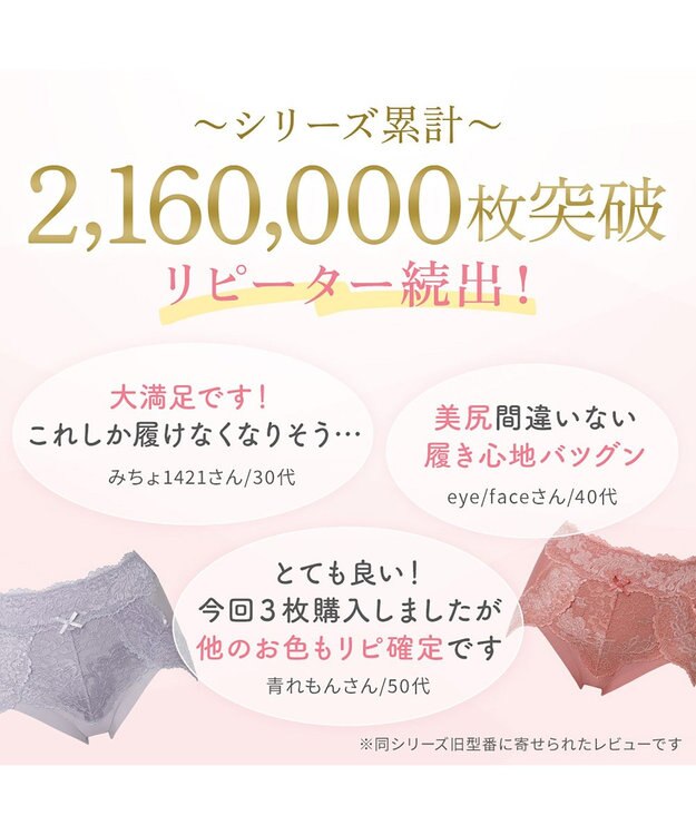 BRADELIS New York 【BRADELIS NewYork peace】おしりPラインレーシーショーツ23  深め 補正ショーツ コーラルピンク