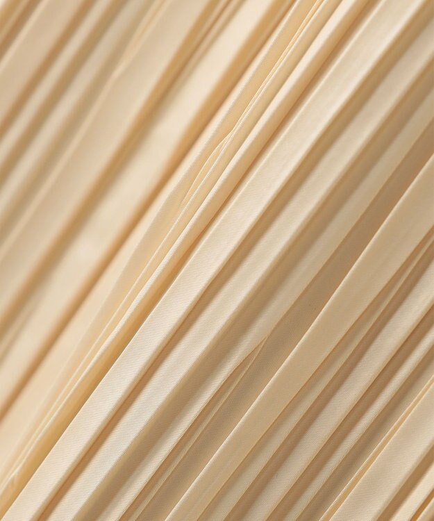 uncrave レザー ライク サテン プリーツスカート（uncrave WHITE） エクリュ