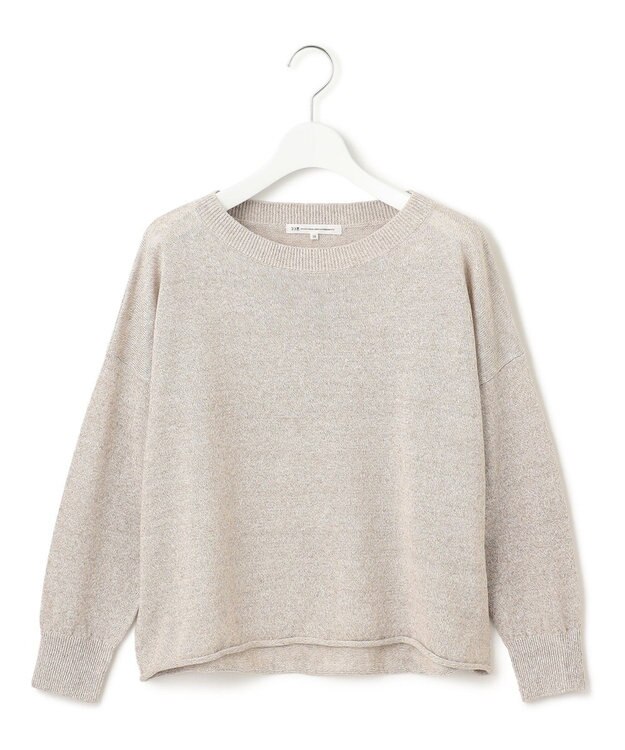 23区 【洗える】ピュアリネン ワイド ニット ベージュ系