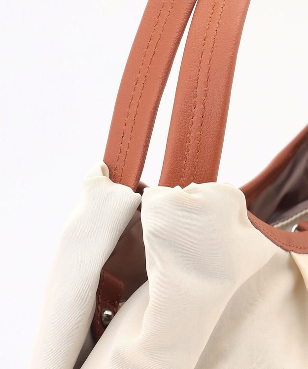 Y'SACCS シワナイロン2WAYトートバッグ SSサイズ アイボリー