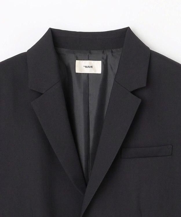 NAVE 【ReNAVE・洗える/UVカット】スパンポリエステル ジャケット ブラック系