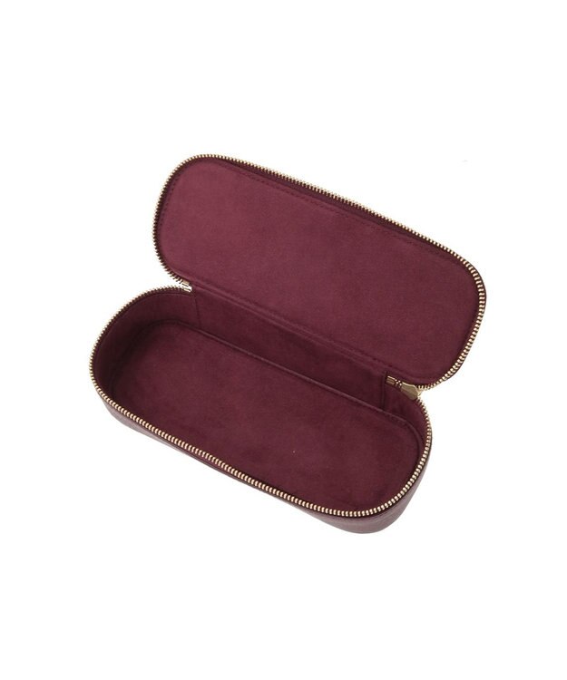 genten アーガイルカットワーク メガネケース ワイン