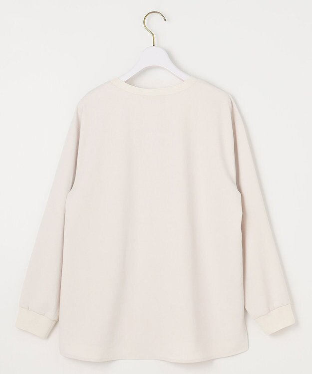 ANY SIS 【洗える】ジョーゼットロゴＴ ブラウス アイボリー