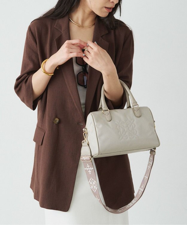 russet コーデュラナイロン2WAYミニボストンバッグ(CE-1721-WEB) L.Greige