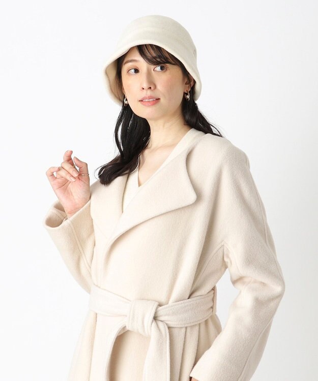 MOONBAT FURLA(フルラ) バスク つば裏ラインクロッシェハット 日本製 オフホワイト