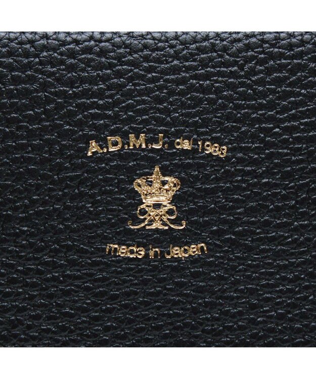 A.D.M.J. 【牛革】アノニマス/A4サイズ対応クリスタルビー付ボストン34cm ネイビー