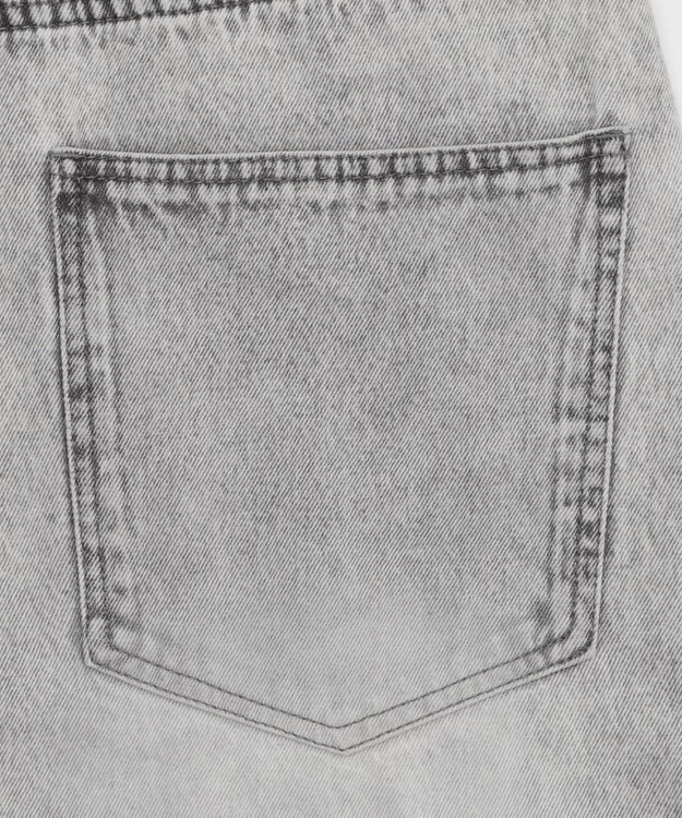 WEGO 【ユニセックス着用ITEM】チェーン付きスーパーバギーデニムショーツ グレー