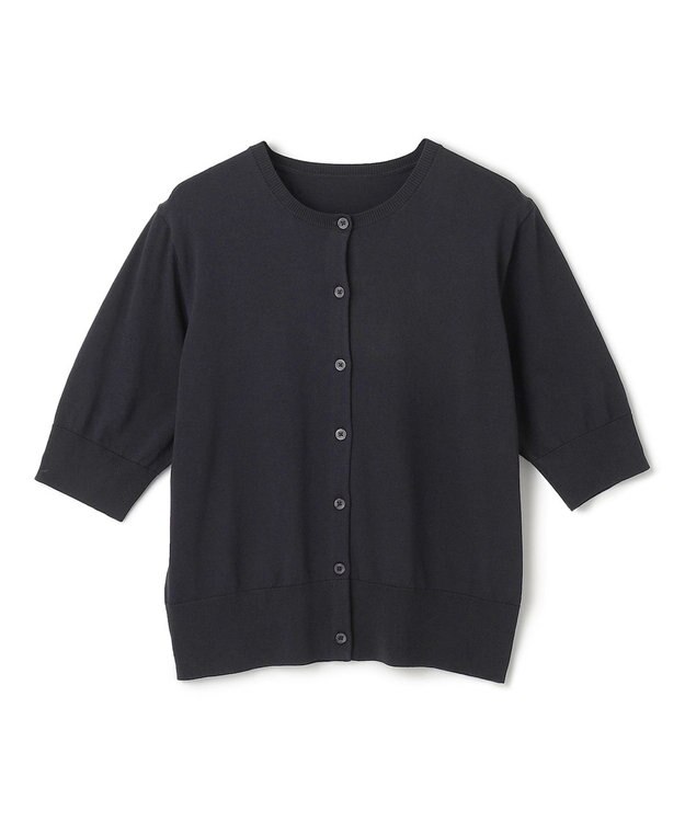 UNFILO L スゴ機能美 ハーフスリーブ カーディガン ブラック