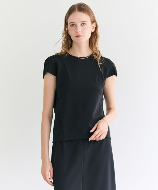 BEIGE， ALTHEA / ジャージーストレッチ トップス Black