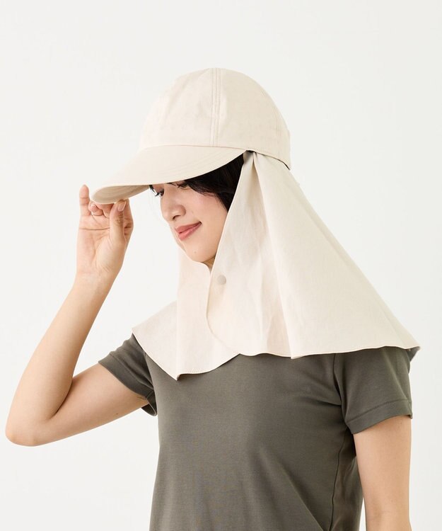 ATRENA 体感-10℃ コカゲル ロングケープキャップ ベージュ