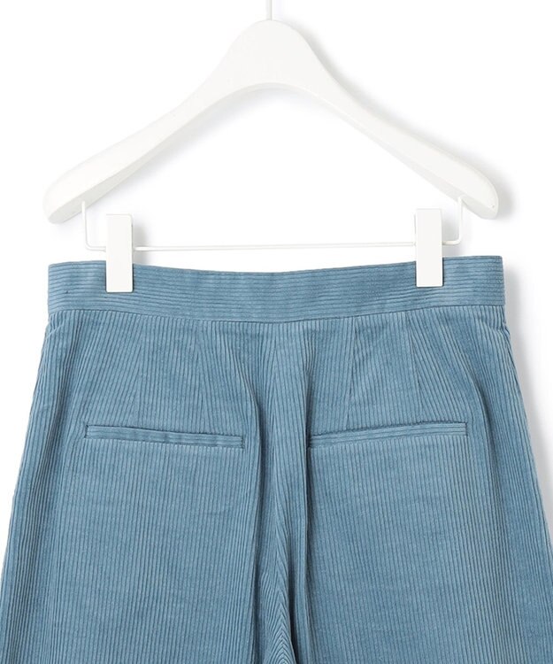 ICB コットンカポックソフトコール ワイドパンツ ブルーグレー系