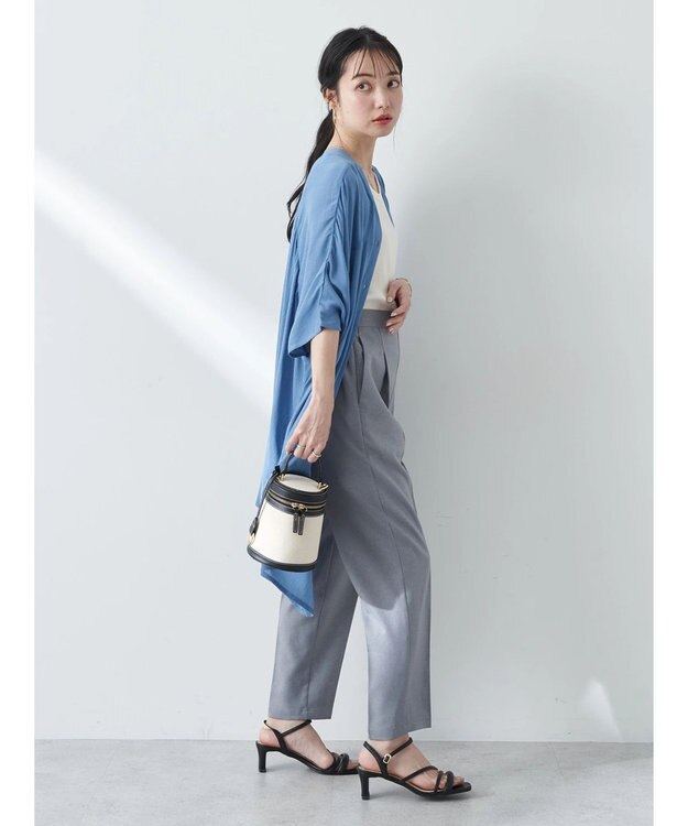 earth music&ecology レーヨンビッグシャツチュニック Sax