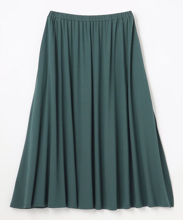 NAVE 【Nave 　洗える・接触冷感】ジャージースリットスカート グリーン系