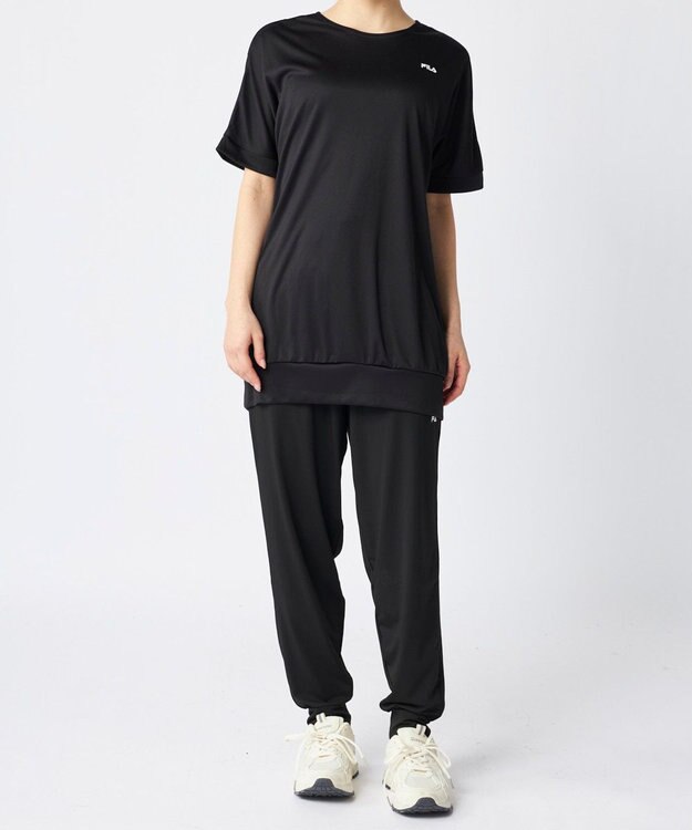 OP／FILA 【FILA】水陸両用フィットネスウェア 2点セット ブラック