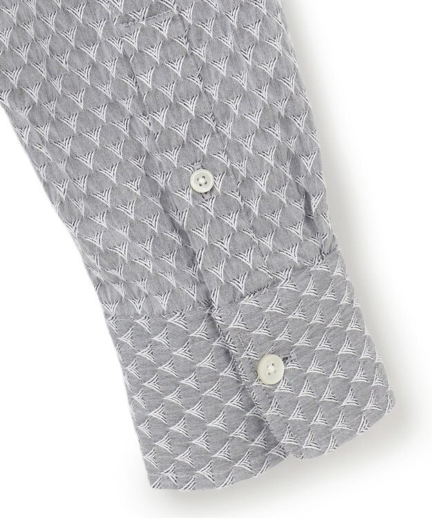 JOSEPH HOMME トライジャガードストレッチ　ウィングカラーシャツ ライトグレー系