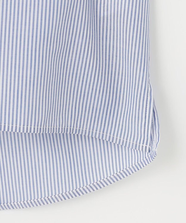 ANY SIS 【洗える】スキッパーイージー シャツ ブルーストライプ