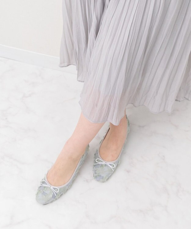 Bridget Birkin 【Bridget Birkin】シアージャガードパンプス ブルーコンビ