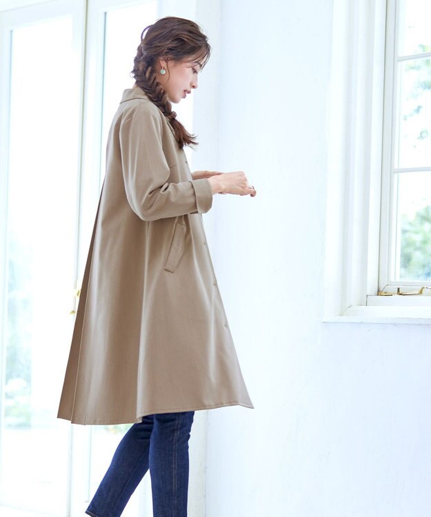 Tiaclasse 【洗える】ステンカラーコート ベージュ
