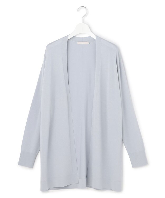 ICB L 【先行予約】 シンセティックハイゲージ ロングカーディガン サックスグレー