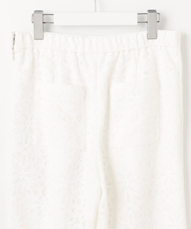 自由区 【カタログ掲載・洗える】フラワータイルレース パンツ オフホワイト