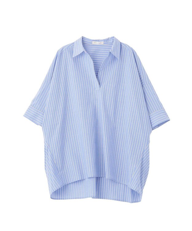 Green Parks ＵＶカットスキッパー半袖シャツ Stripe