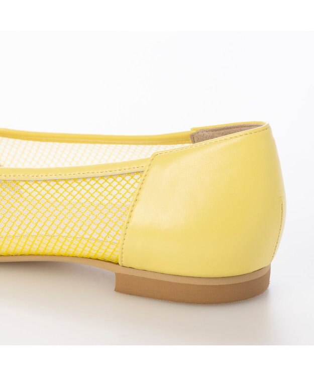 MODE ET JACOMO <carino>【レイン対応】メッシュポインテッドトゥパンプス イエロー