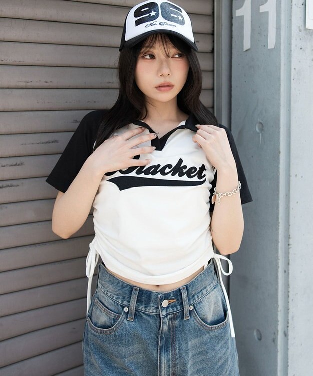 WEGO スキッパーサイドドロストT ホワイトその他