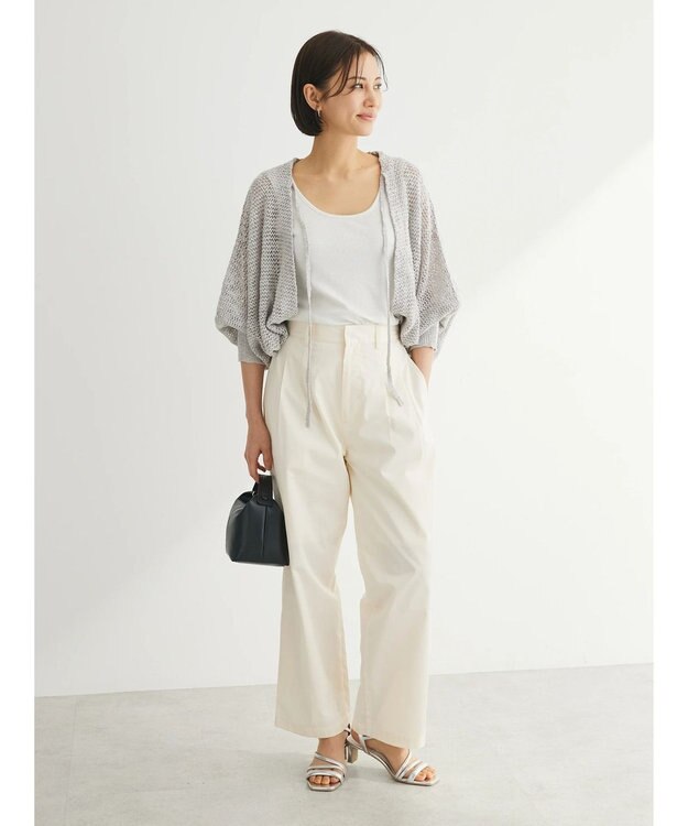 Green Parks ２ｗａｙ　スラブボレロカーディガン Light Gray