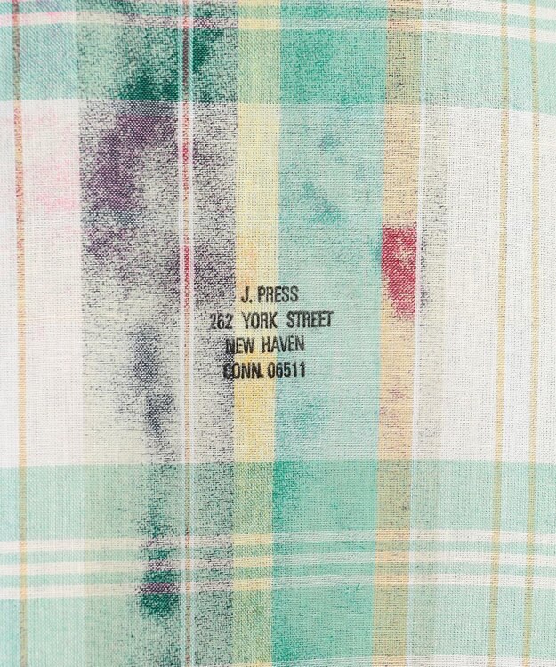 J.PRESS MEN 【J.PRESS ORIGINALS】India Madras Discharge Print Pullover Shirt / Baggy Fit オレンジ系3