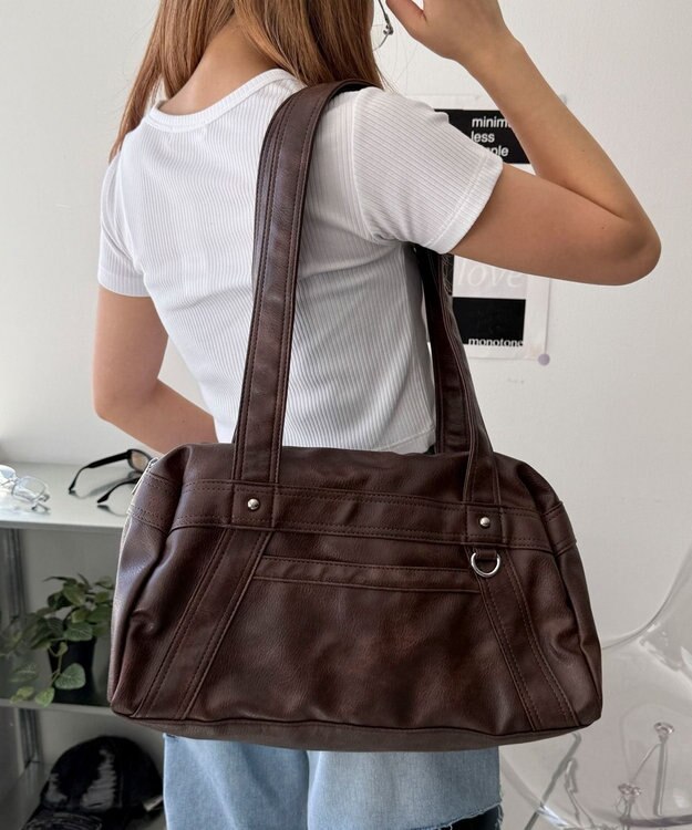 WEGO PUボストンバッグ