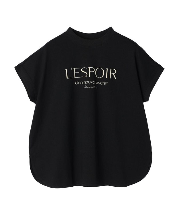 Green Parks 汗染み防止フレンチスリーブロゴＴシャツ Black