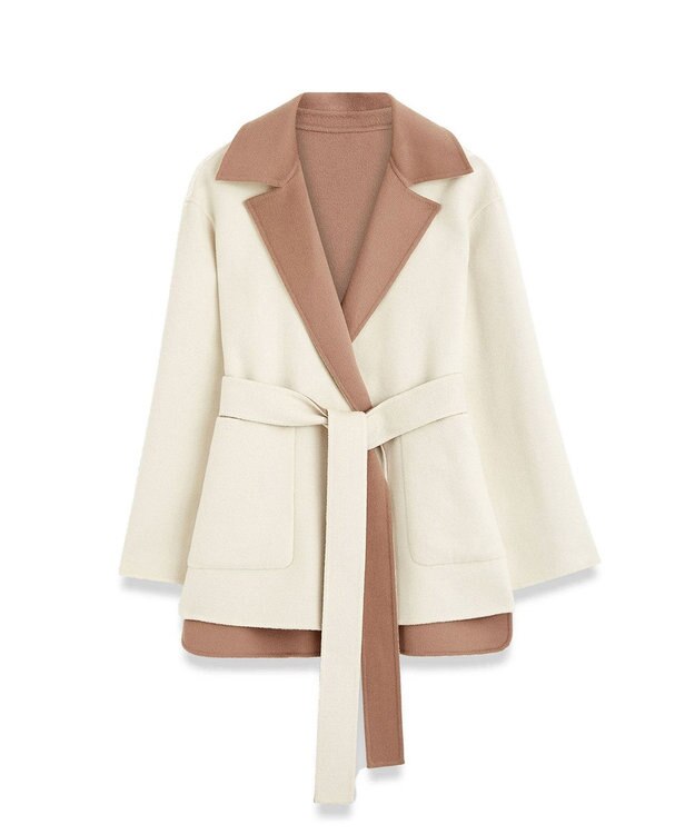JOSEPH ダブルフェイスリバーシブル　ミドルコート Ivory/Blusher