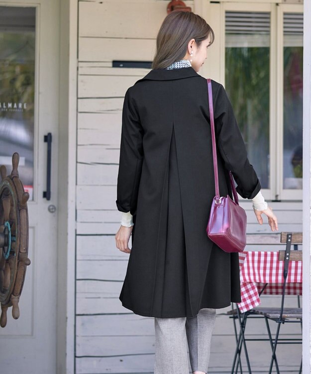 Tiaclasse 【洗える】ステンカラーコート ブラック