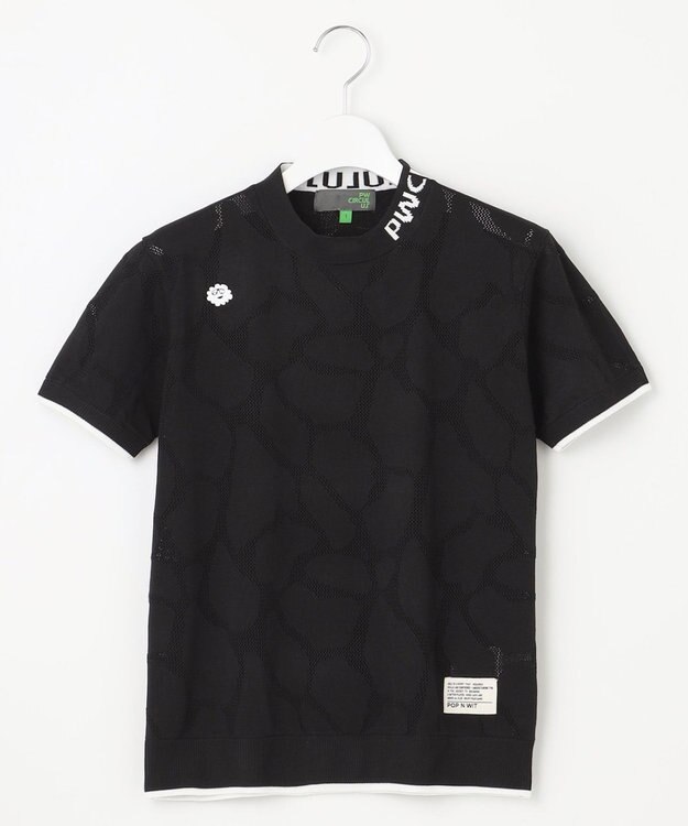 PW CIRCULUS 【WOMEN】ジラフメッシュ ニット ゴルフウェア レディース ブラック系
