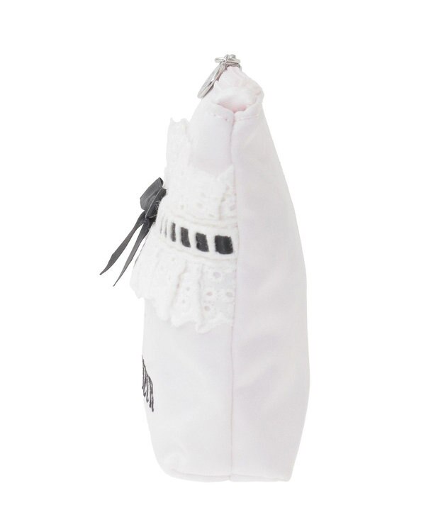 Maison de FLEUR コットンフリルポーチ Pink