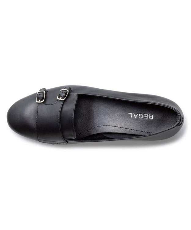 REGAL FOOT COMMUNITY 【リーガルレディース】F56R ダブルモンクフラットシューズ フラットシューズ ブラック