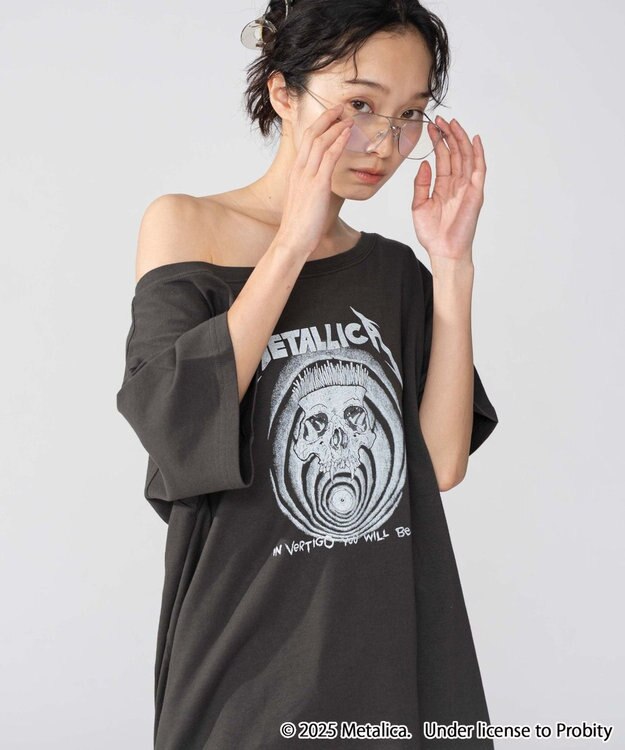 WEGO 別注MetallicaオフショルビッグT 柄3