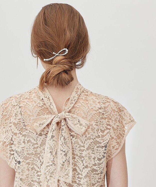 23区 【APPLAUDIR】ニュアンスパール バレッタ ゴールド系