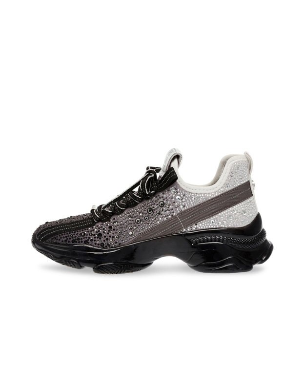 STEVE MADDEN MISTICA ビジューアクセントボリュームスニーカー ブラックシルバー