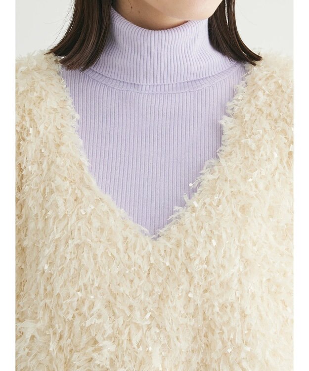 Green Parks ・ＳＵＧＡＲ　ＳＰＯＯＮ　フェザーヤーンベスト Ivory