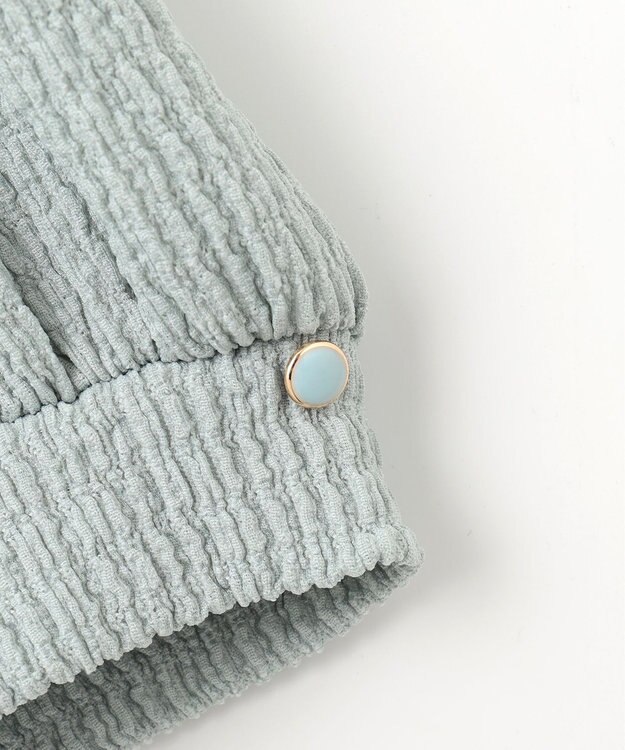 ANY SIS 【美人百花7月号掲載】ボリュームスリーブシャーリング カットソー ライトグリーン系