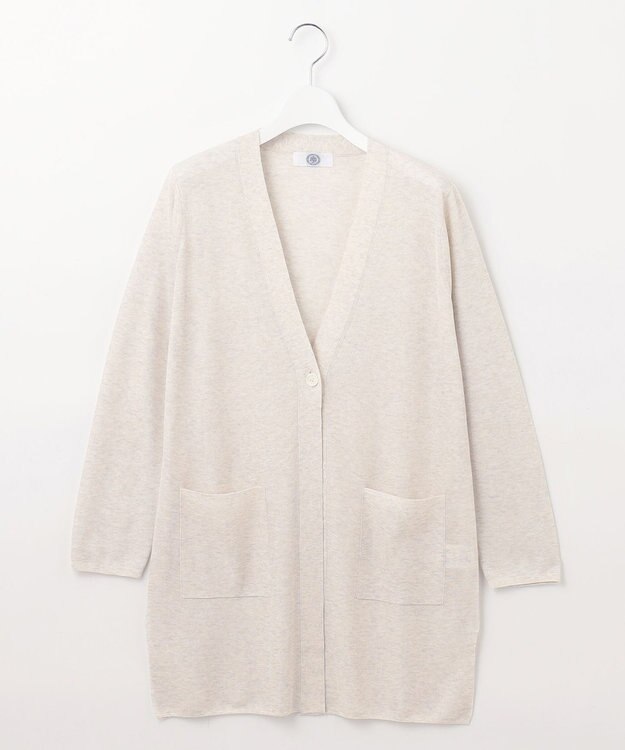 J.PRESS LADIES L 【洗える】Vis/Peスパーク ミディ丈 カーディガン アイボリー系