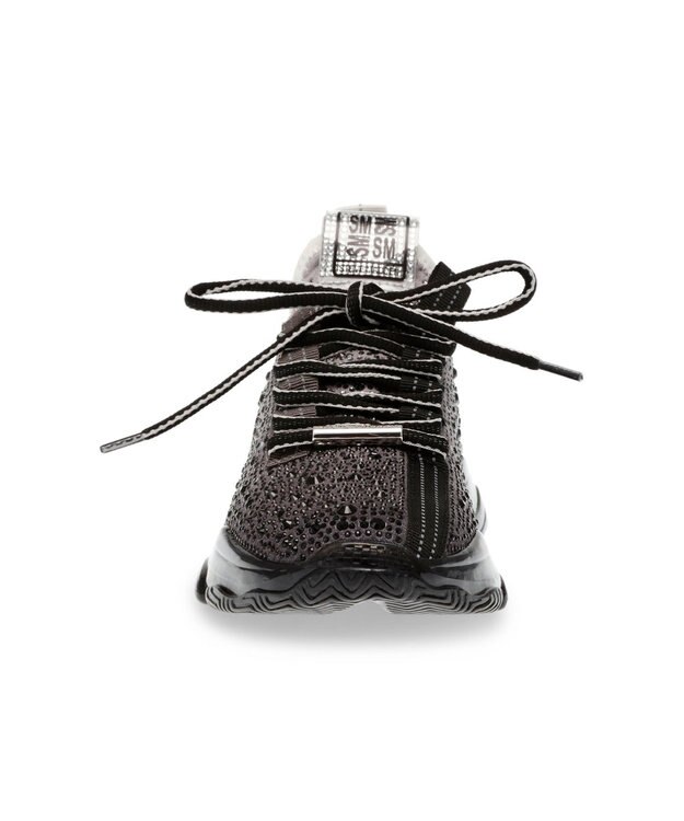 STEVE MADDEN MISTICA ビジューアクセントボリュームスニーカー ブラックシルバー