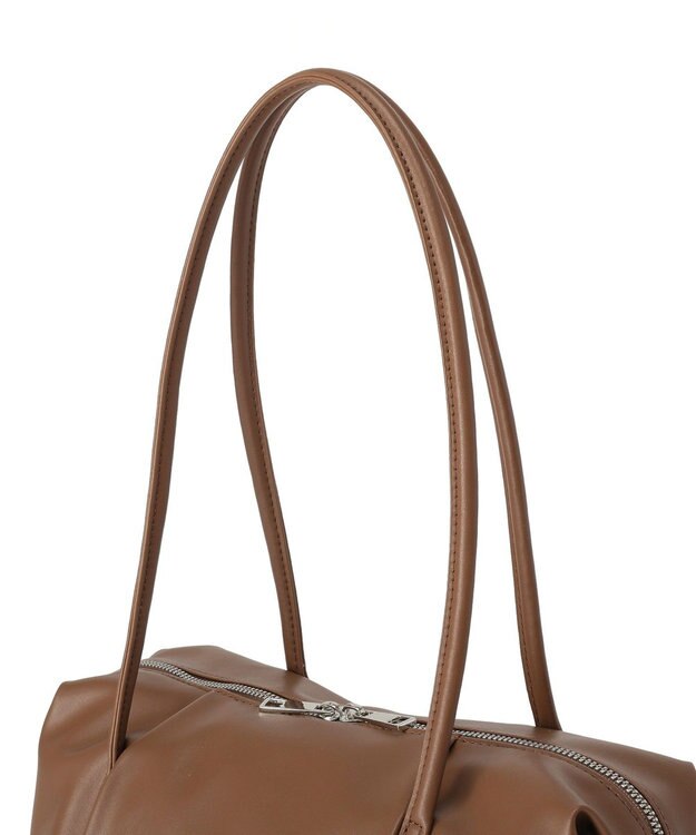 Green Parks スクエアボストンバッグ Brown